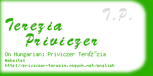 terezia priviczer business card